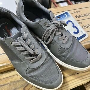 Men's Size 12 Weatherproof Gray Sneakers Leather Low-Top GUC